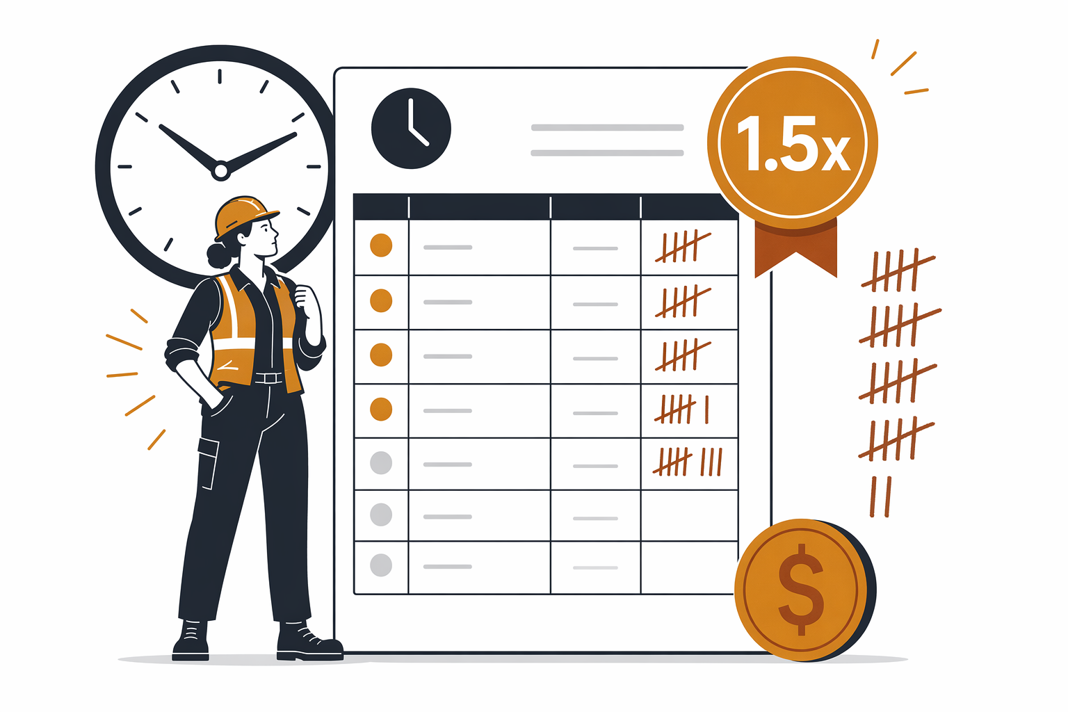 Illustration for How overtime pay works